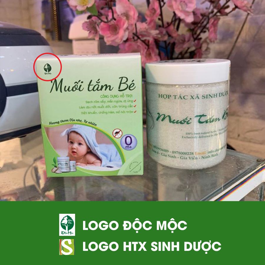 Muối tắm lá bé hết rôm sảy, mẫn ngứa (SP của Độc Mộc 100% nguyên liệu tự nhiên)