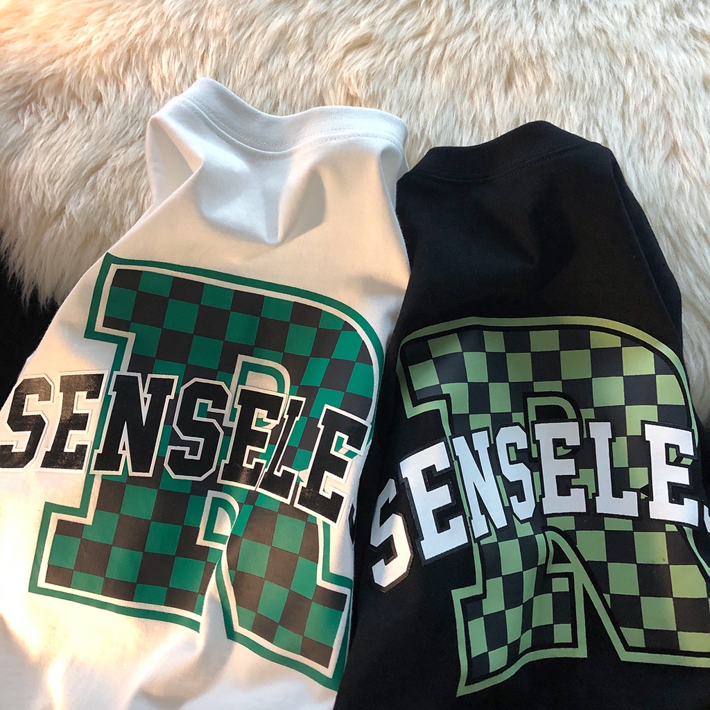 SUXI Áo Thun Tay Ngắn Cổ Tròn In Chữ Phong Cách Hàn Quốc Thời Trang Mùa Hè Cho Nữ