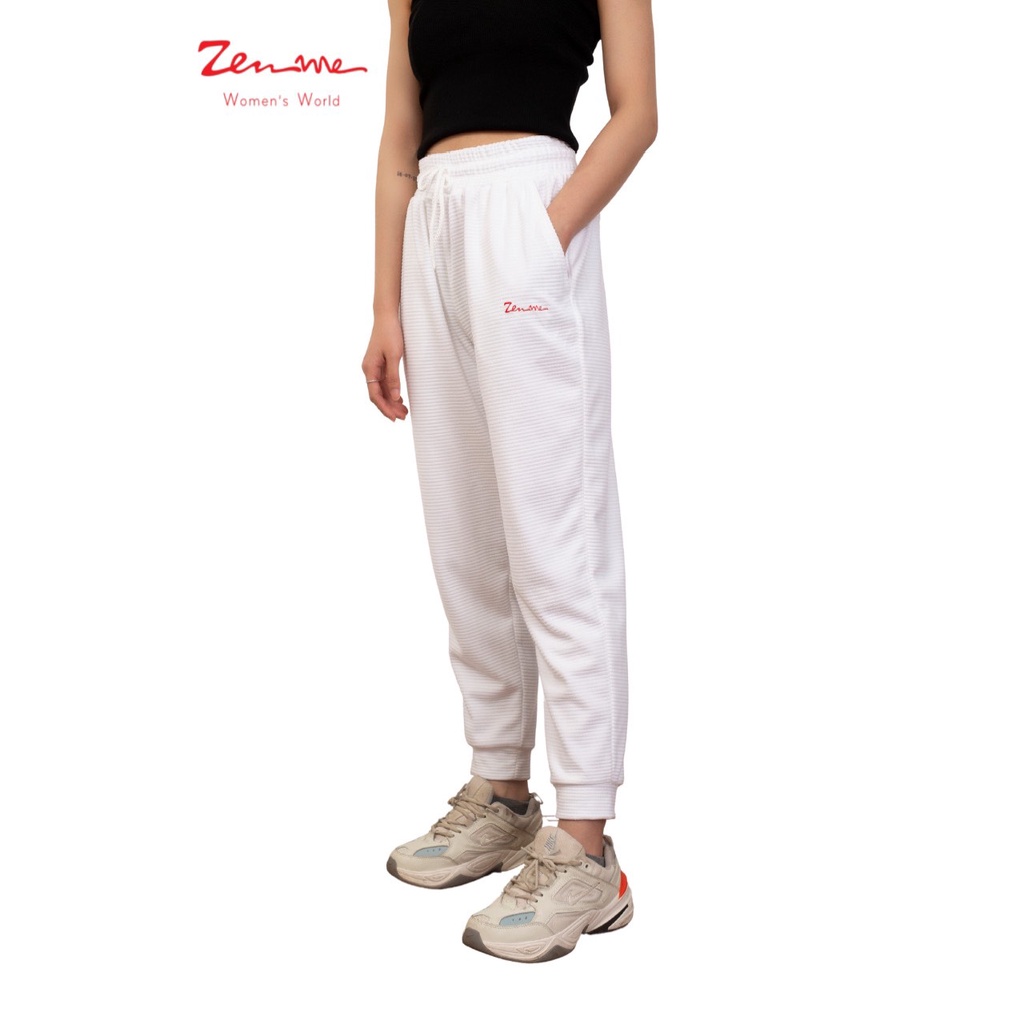 Quần jogger nữ Zen Me ống bo năng động vải hạt ngô dày dặn thu đông cạp chun ôm dáng