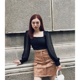Áo Croptop tay voan