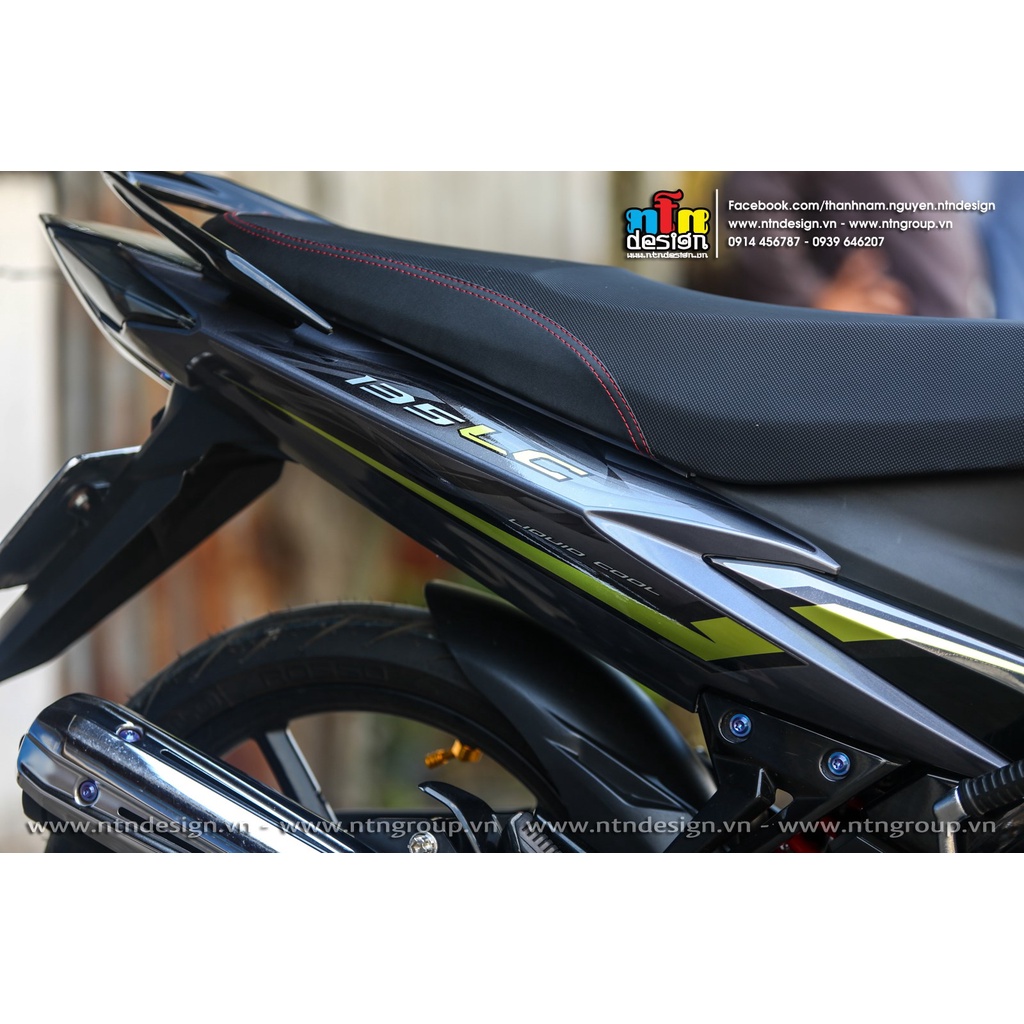 Tem /decal Rời Dán Xe Exciter 135 Mẫu LC 2021 Xám Vàng Cực Hot, Hàng 3 Lớp Chất Lượng Cao