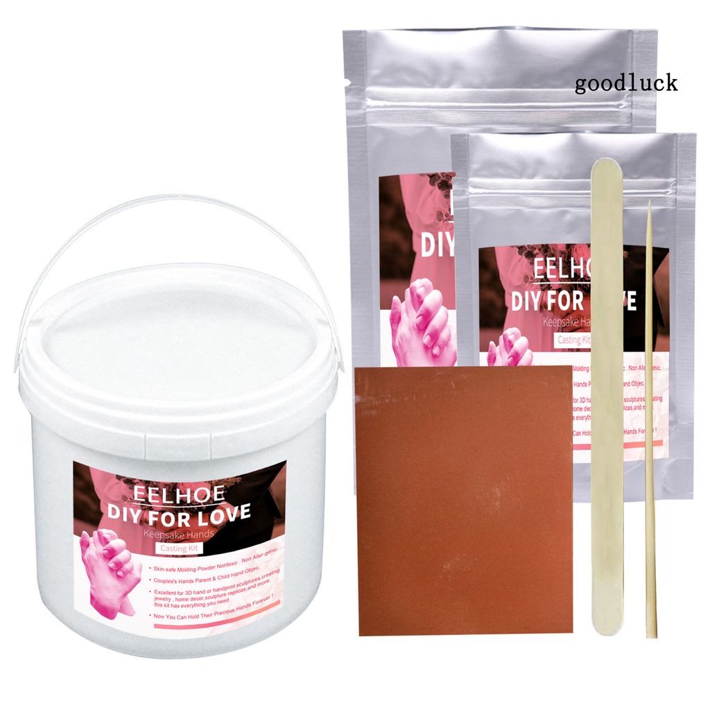 Bộ khuôn đất sét tạo hình bàn tay 3D DIY cho cặp đôi