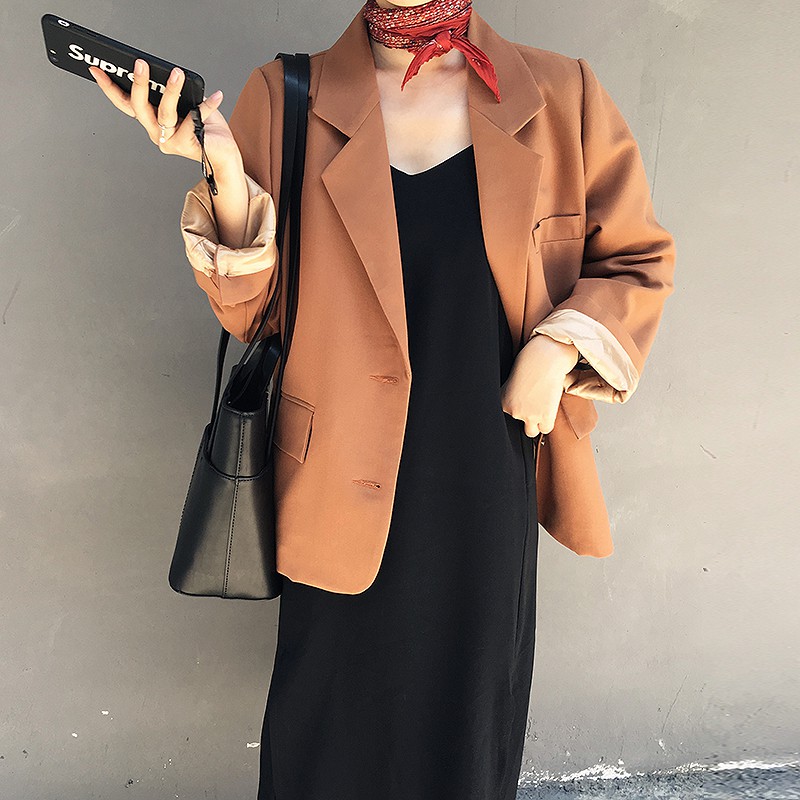 (ORDER) Áo blazer trơn mùa thu form rộng | BigBuy360 - bigbuy360.vn