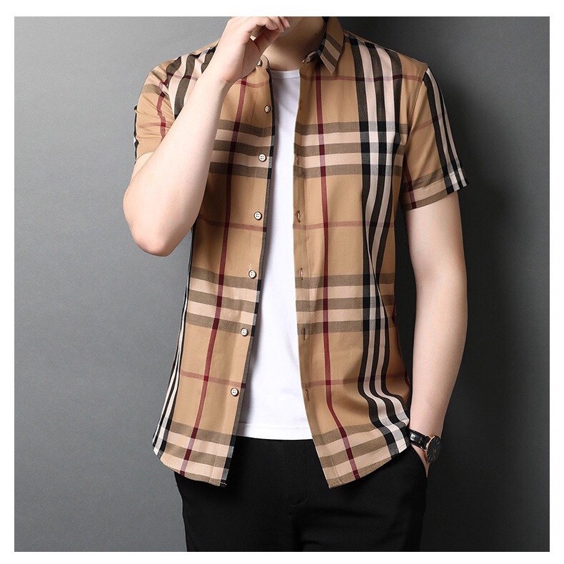 Áo Sơ Mi Burberry Ngắn Tay 2021 Size M-3Xl 004475