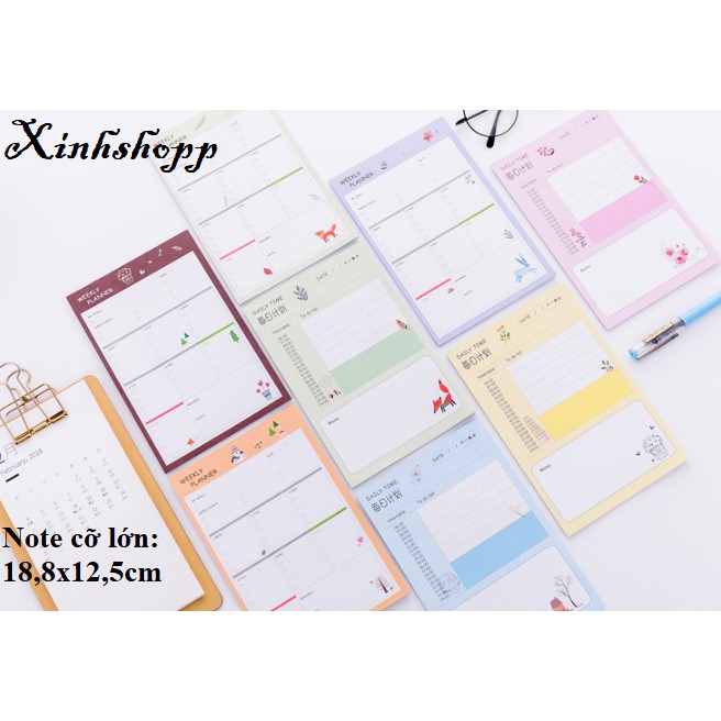 Tập Giấy Nhớ Kế Hoạch (Khoảng 25 Tờ Cỡ Lớn)