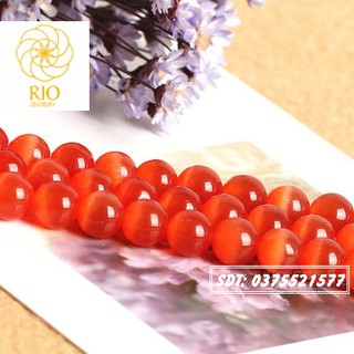 Đá mắt mèo đỏ mix vòng trang sức đá tự nhiên (hạt lẻ)