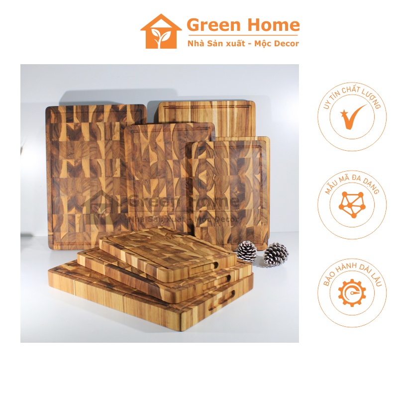 ✔✔ Thớt Gỗ Teak 100% gỗ teak nhập từ Lào, Thớt gỗ teak dùng để thái trang trí và phù hợp với đồ ăn chín an toàn