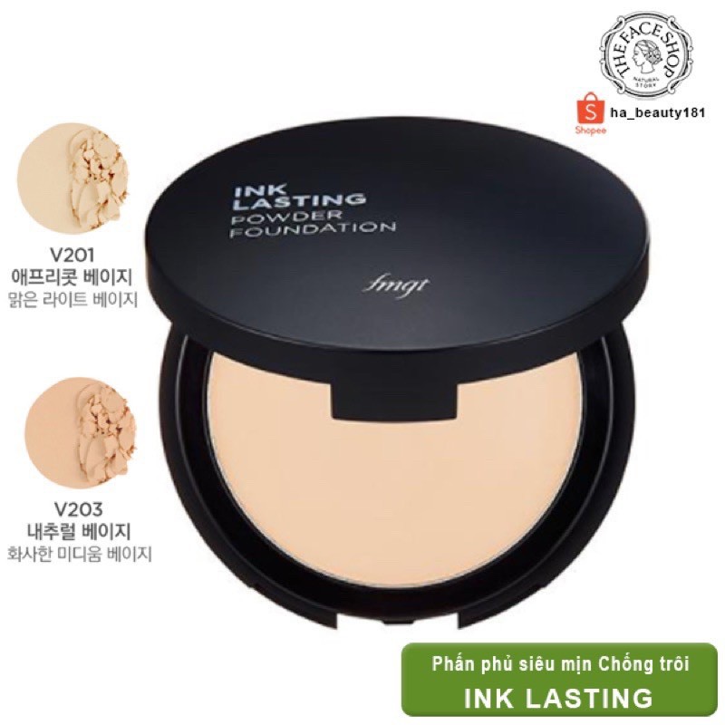 Phấn Phủ The Face Shop Dạng Nén Siêu Mịn fmgt Ink Lasting Powder Foundation 9g TheFaceShop Chính Hãng