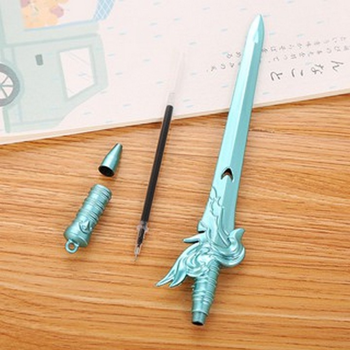 Bút kiếm Móc khóa kiếm Họa giang hồ tri bất lương nhân bút viết bi gel dễ thương mô hình trang trí trưng bày