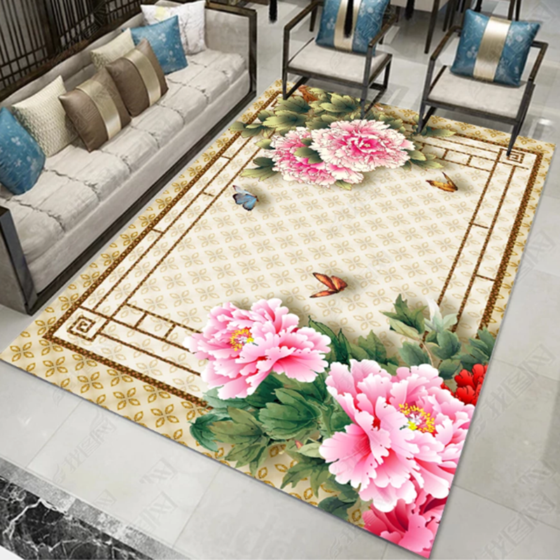 Thảm nhung trải sàn thiết kế mới thời trang theo phong cách trung hoa