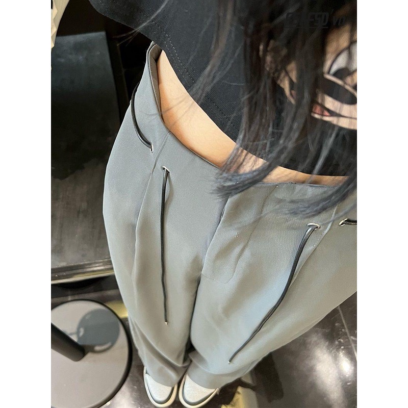 Quần Chiffon Ống Dài Rộng Lưng Cao Thời Trang Nữ 2022