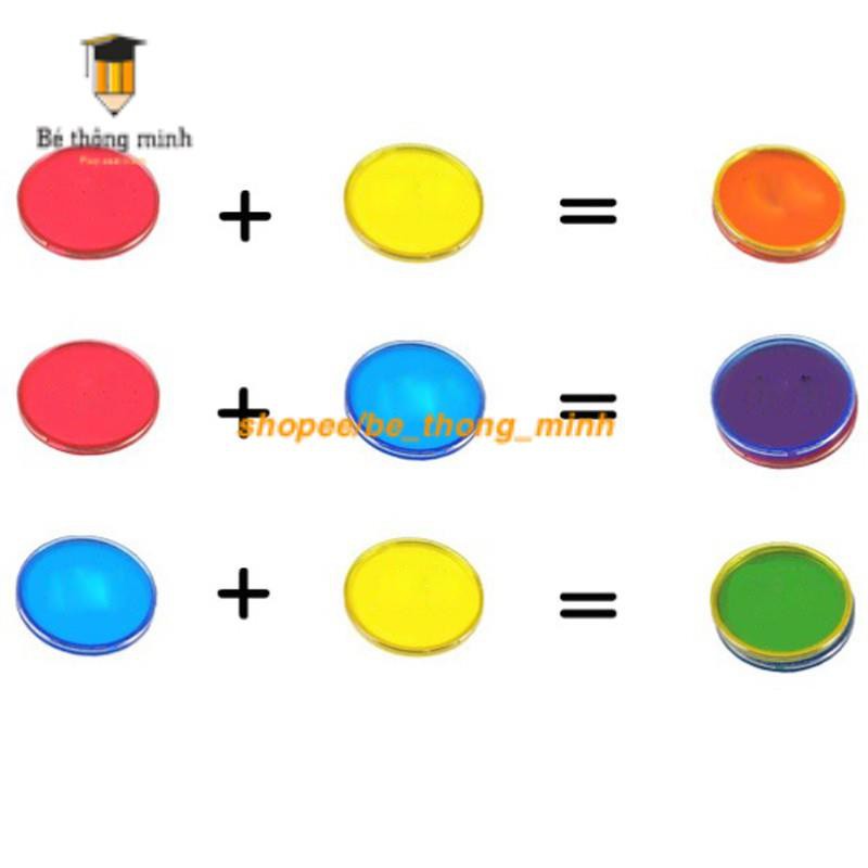 Thanh nam châm và các hình tròn nhiều màu sắc - Đồ chơi thí nghiệm từ tính