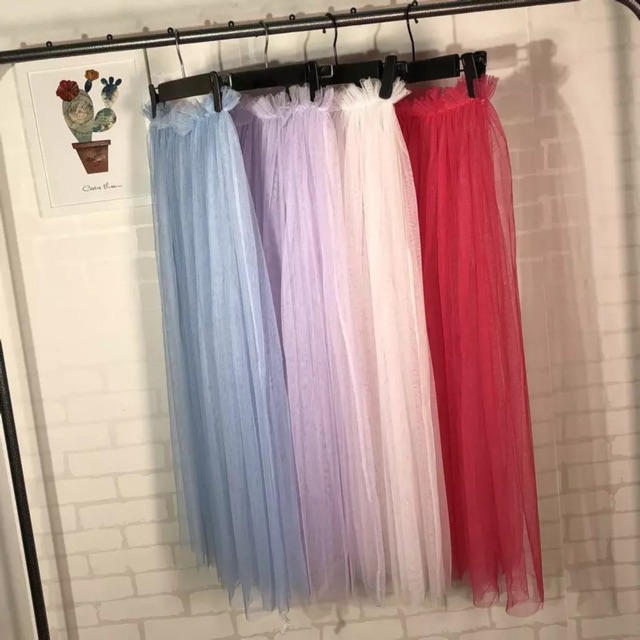 Chân váy voan Dùng để phối với đầm hoặc quần sọt Yura Store CVV090