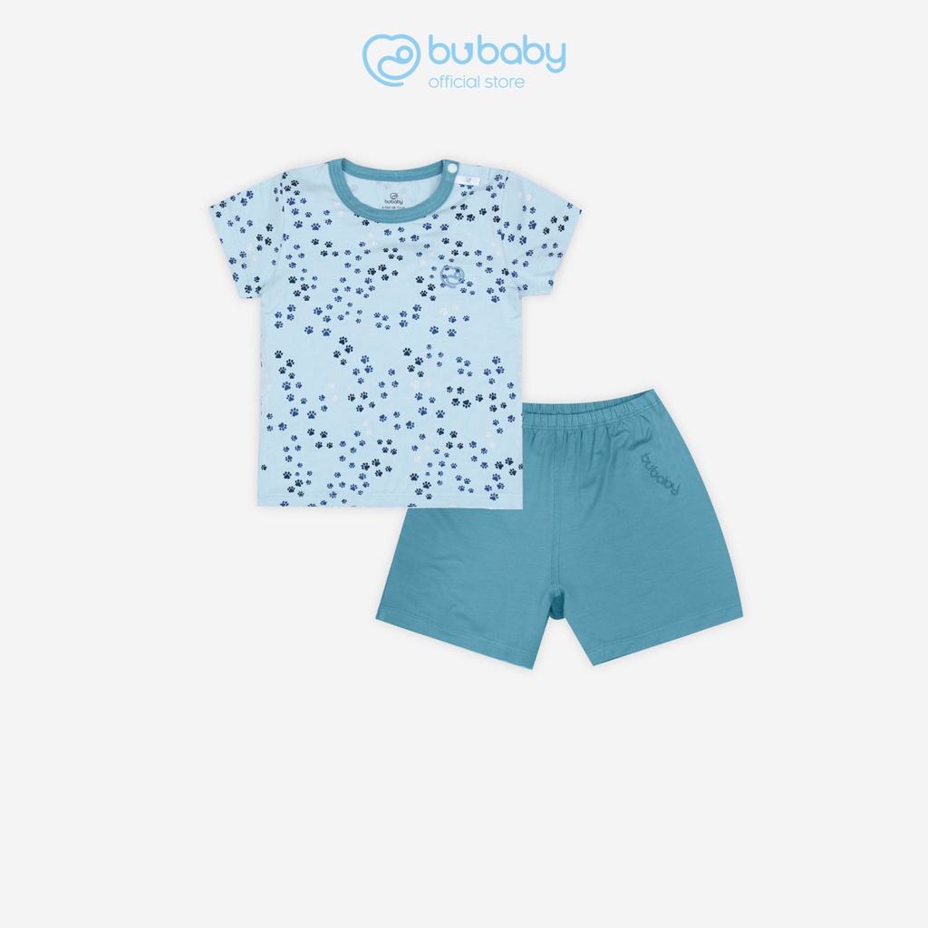 Bộ quần áo ngắn tay cài vai Bambus Puppie BU