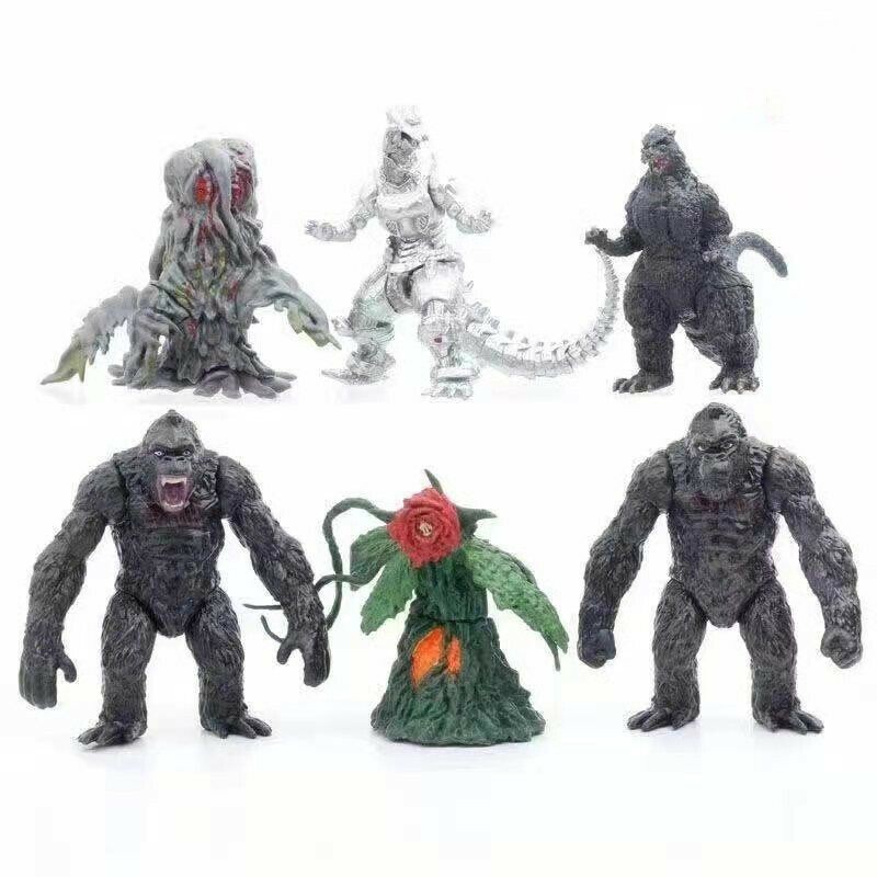 Set 6 Mô Hình Nhân Vật Godzilla Vs. King Kong Trong Phim Godzilla 2021