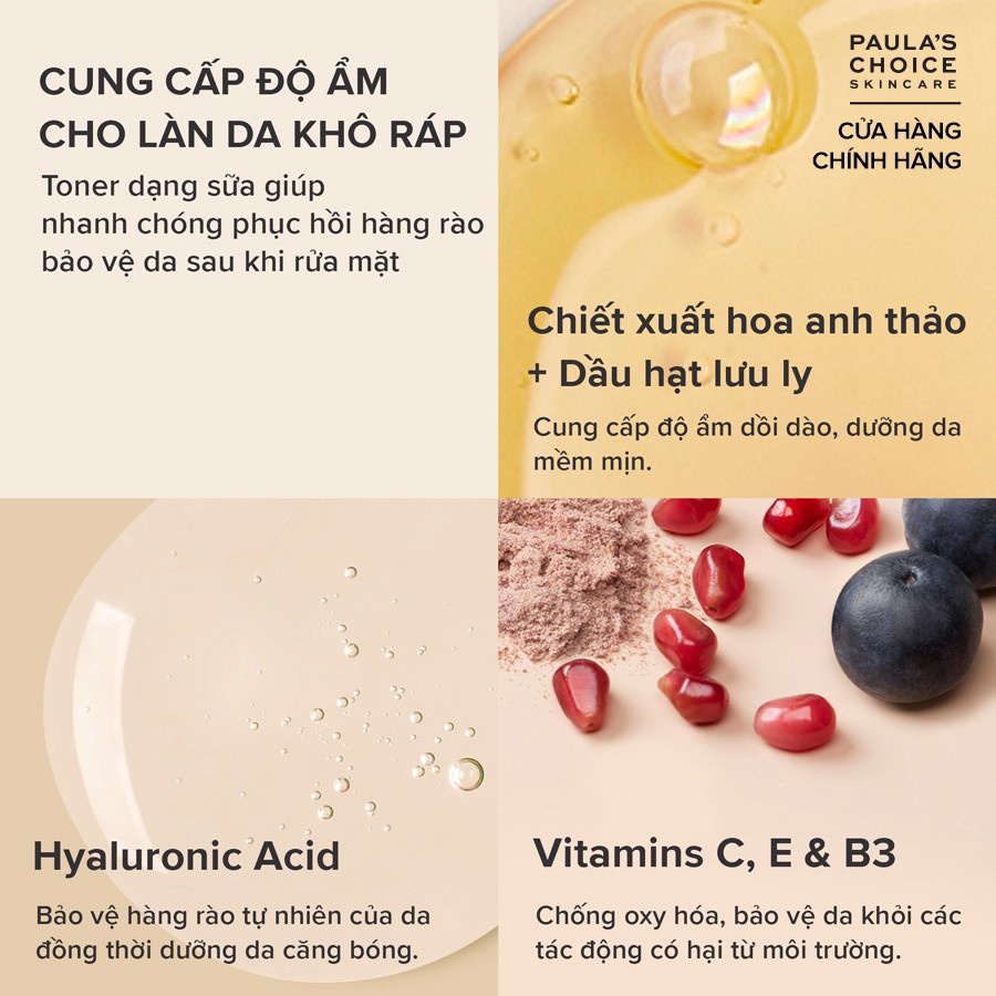 Toner phục hồi độ ẩm cho da Paula's Choice Skin Recovery Enriched Calming Toner 190ml