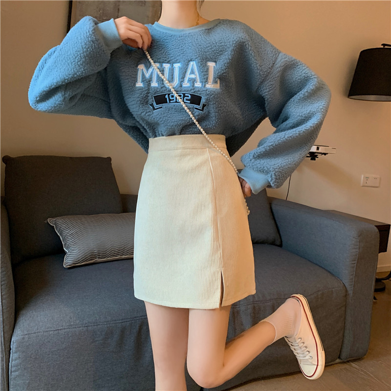 Chân váy chữ A Xiaozhainv màu trơn cho nữ