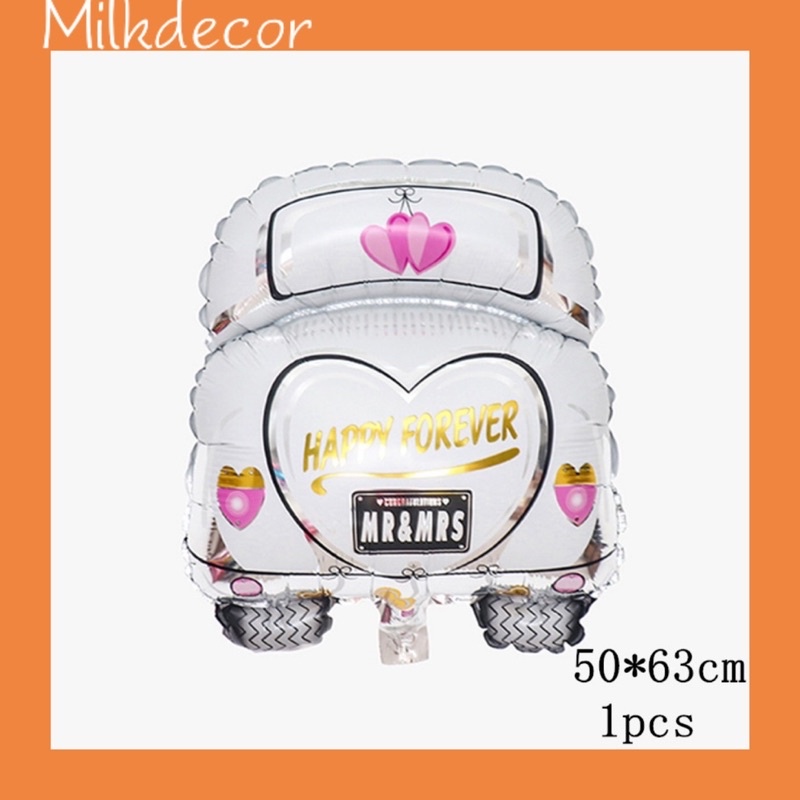 Bóng bay hình ô tô, xe cưới trang trí phòng tân hôn AH01