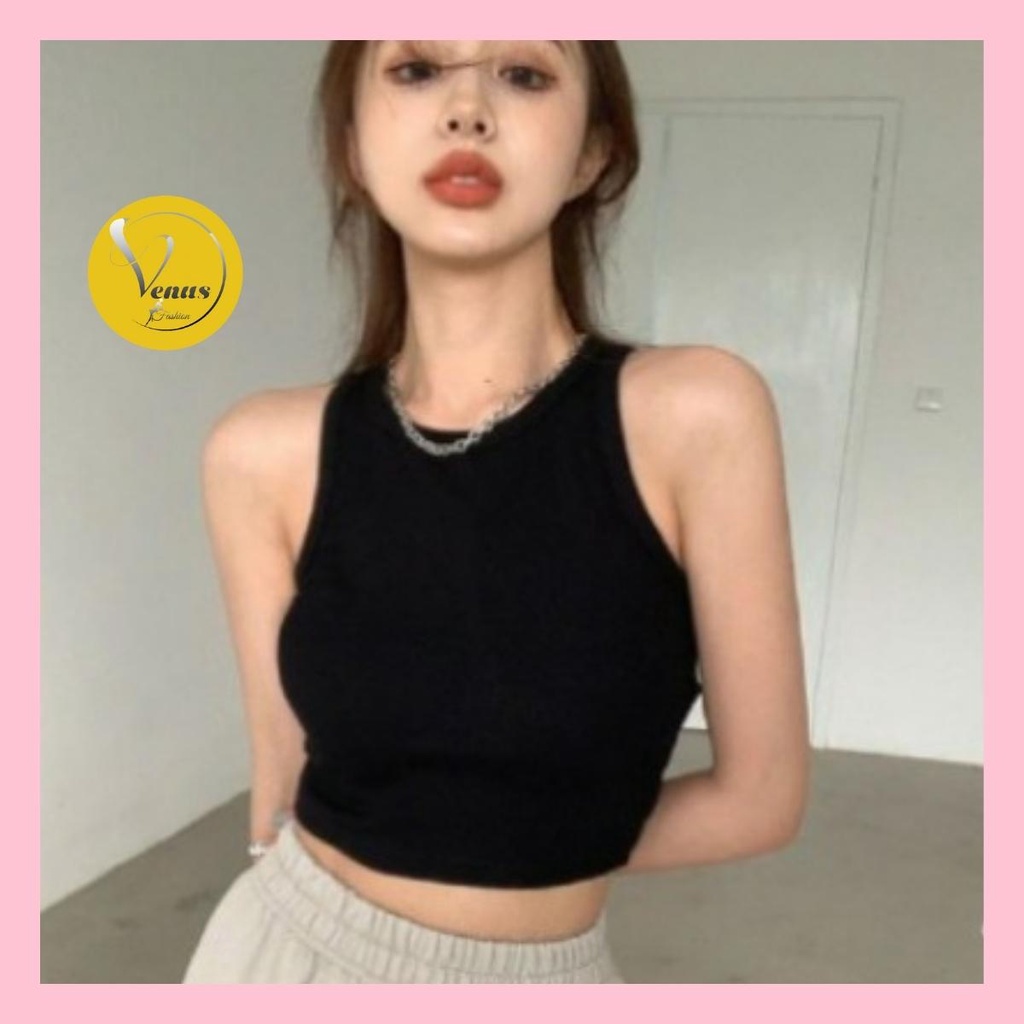 Áo 3 lỗ nữ VENUS áo ba lỗ body croptop ngược chất thun gân mềm mát