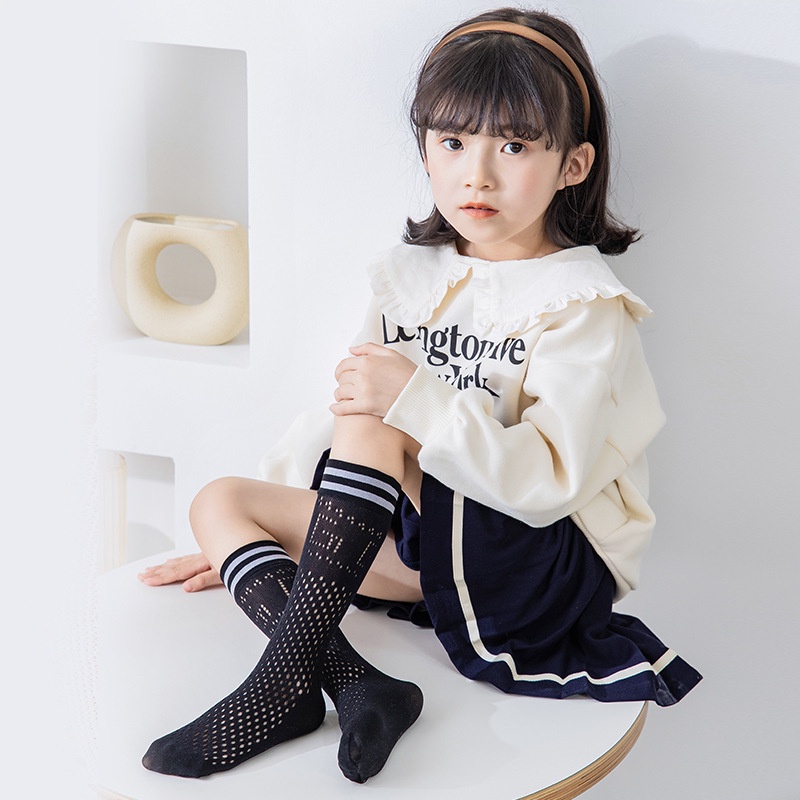 Vớ Lưới Cao Cổ Phối Ren Cho Bé Gái