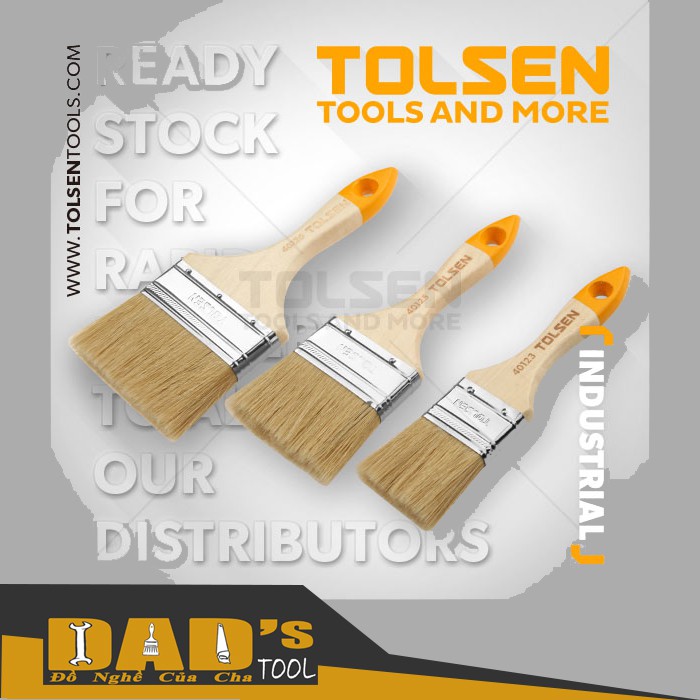BỘ 3 CÂY CỌ SƠN CÁN GỖ - TOLSEN 40144/45