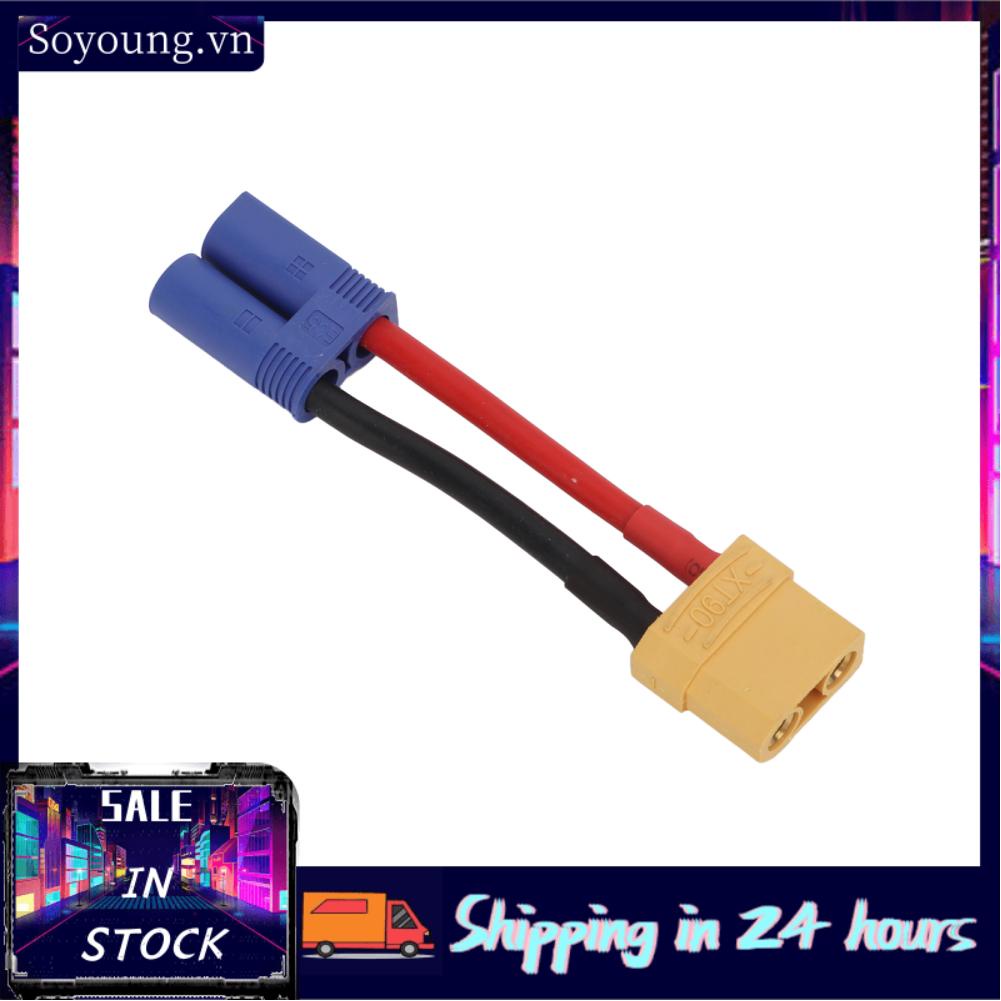 Soyoung XT90 Female To EC5 Male Cable 12AWG Wire Adapter For RC Car Aircraft Model 3.9in