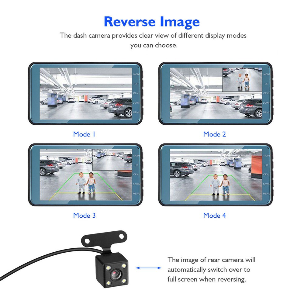 Camera Hành Trình Xe Hơi 4 Inch Hd 1080p Ống Kính Kép Quay 170 Đêm | BigBuy360 - bigbuy360.vn