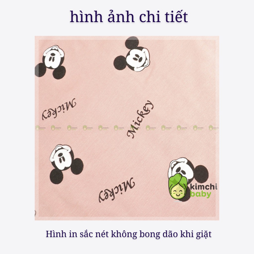 Đồ Bộ Bé Trai, Bé Gái Minky Mom Vải Thun Lạnh Họa Tiết Mickey In Nhỏ Dễ Thương, Bộ Cộc Tay Cho Bé Mặc Nhà Mùa Hè MKM2127