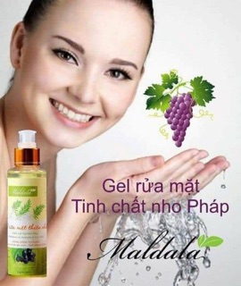 Gel rửa mặt Maldala tinh chất nho pháp