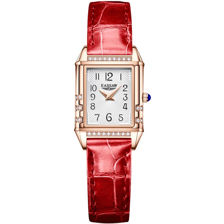Đồng hồ nữ chính hãng KASSAW K918-3 Kính sapphire ,chống xước,Chống nước 30m ,BH 24 tháng,Máy pin (điện tử) ,dây da xịn