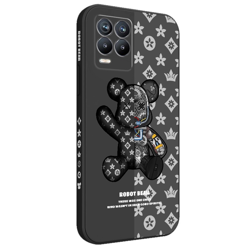Ốp Điện Thoại Silicon Dẻo Họa Tiết Chú Gấu Dễ Thương Cho Realme 8 8i Pro 4G 5G