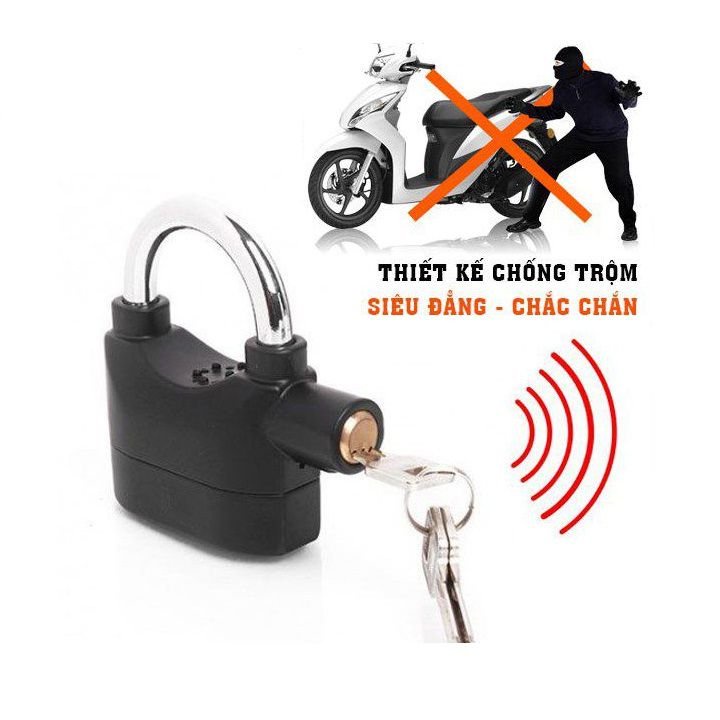 Ổ Khóa Chống Trộm Ổ Khóa Mini Báo Động Cực Hiệu Quả Đa Năng Khóa Cửa, Khóa Xe