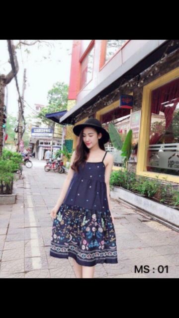Váy lanh 2 dây thái cực đẹp | BigBuy360 - bigbuy360.vn