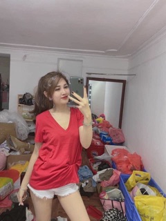 Áo phông Zara auth cổ tim