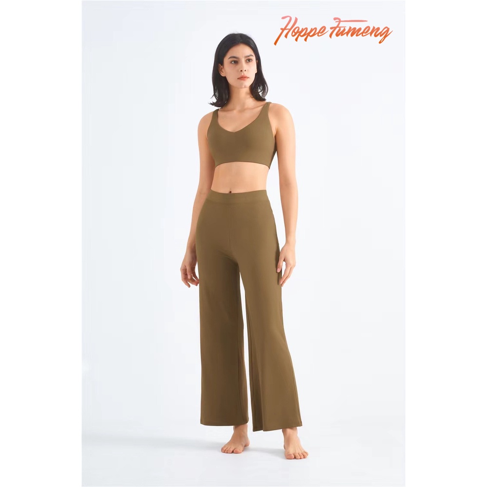 Set đồ tâp gym Hoppe Fumeng TZ140 gồm áo bra nâng ngực + quần dài lưng cao thời trang