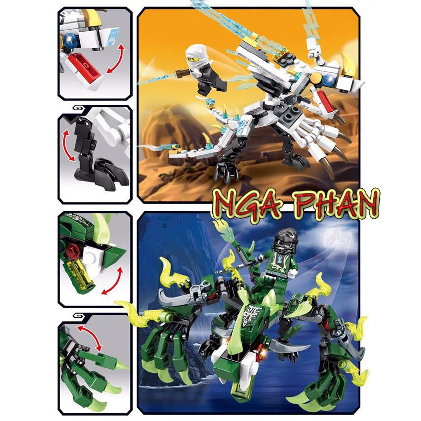 Ninja Cưỡi Rồng Chiến Ninjago Lego Sembo Đồ Chơi Xếp Hình Lắp Ráp