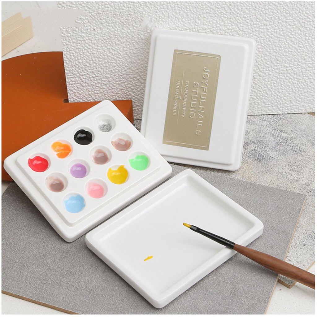 Khay Rỗng Đựng Màu Sơn Móng Tay Có Nắp 12 Ngăn Giá Đỡ