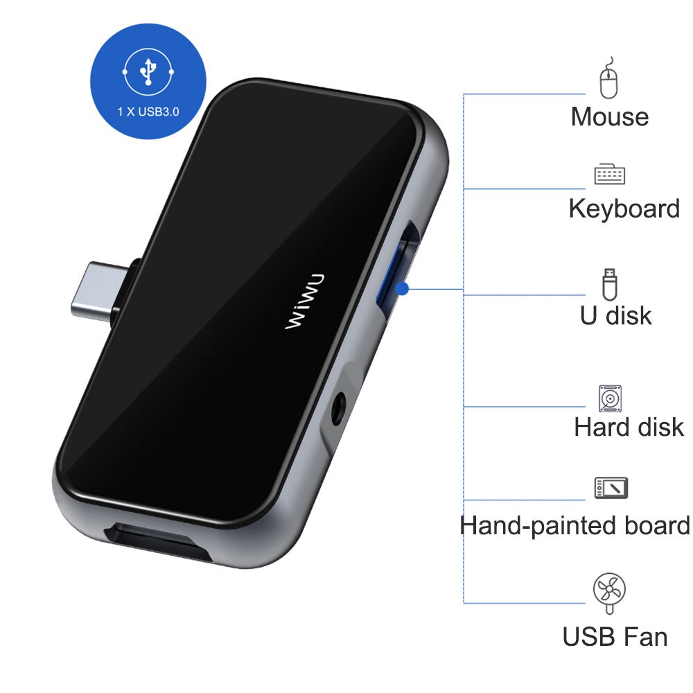 Bộ Chia Cổng Hdmi 3.0 Type C Cho Macbook Pro 13