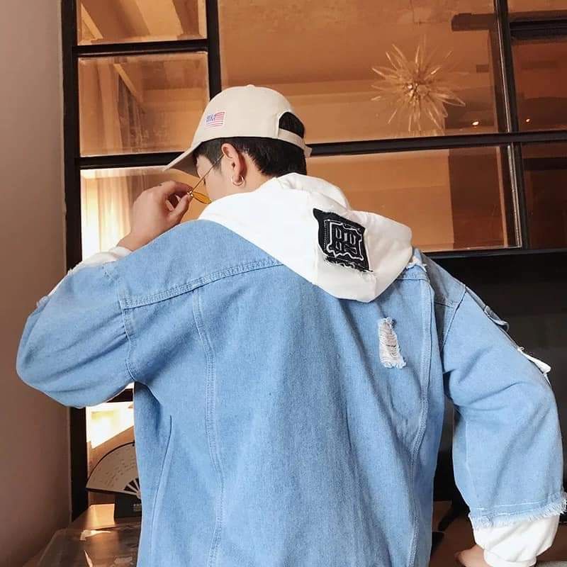 Áo Khoác Jeans Denim Jacket Nón UniSex