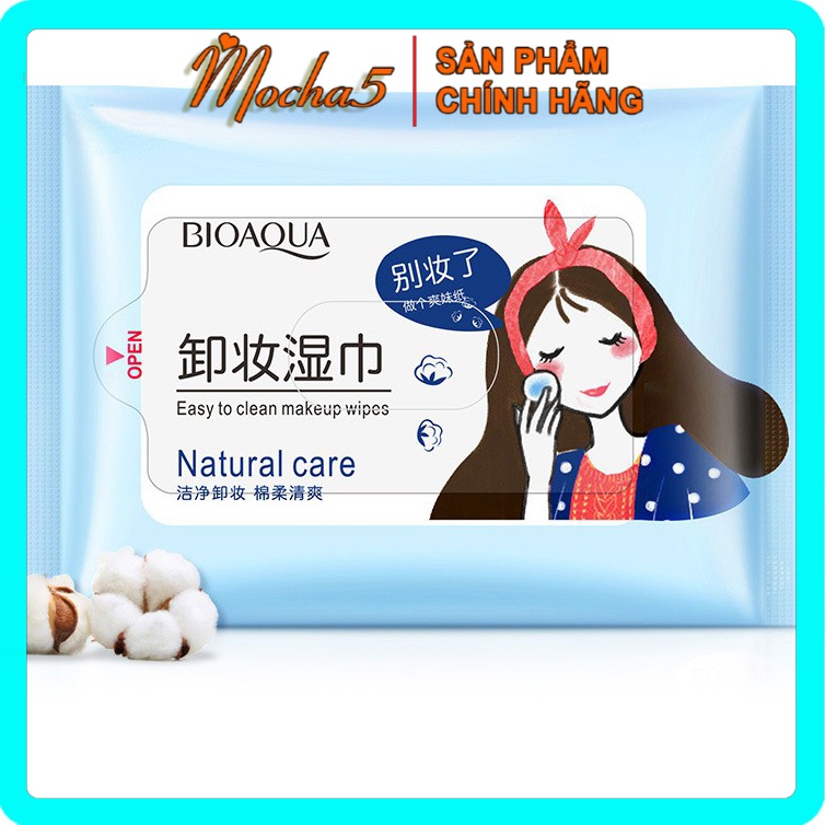 Khăn giấy tẩy trang Bioaqua Natural Care 25 tờ | BigBuy360 - bigbuy360.vn