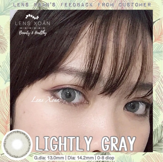 ÁP TRÒNG LIGHTLY GRAY( LENS TOWN) | LENS XOẮN