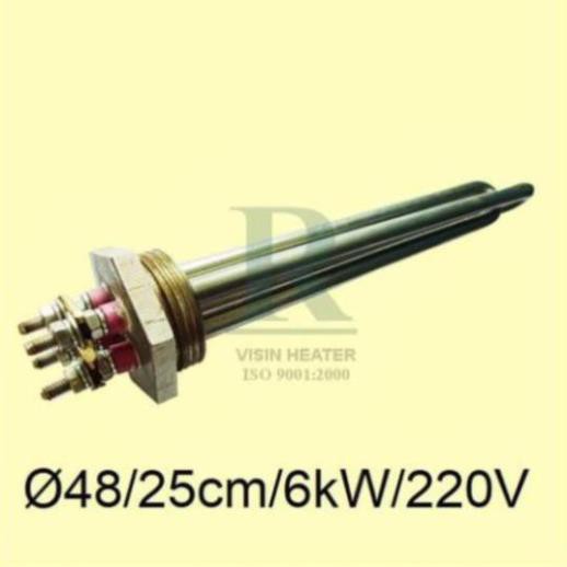 Điện trở đốt nóng thanh nhiệt dây mai so may so Inox 304 Điện trở đun nước điện trở cục ren Inox 304 Ø48