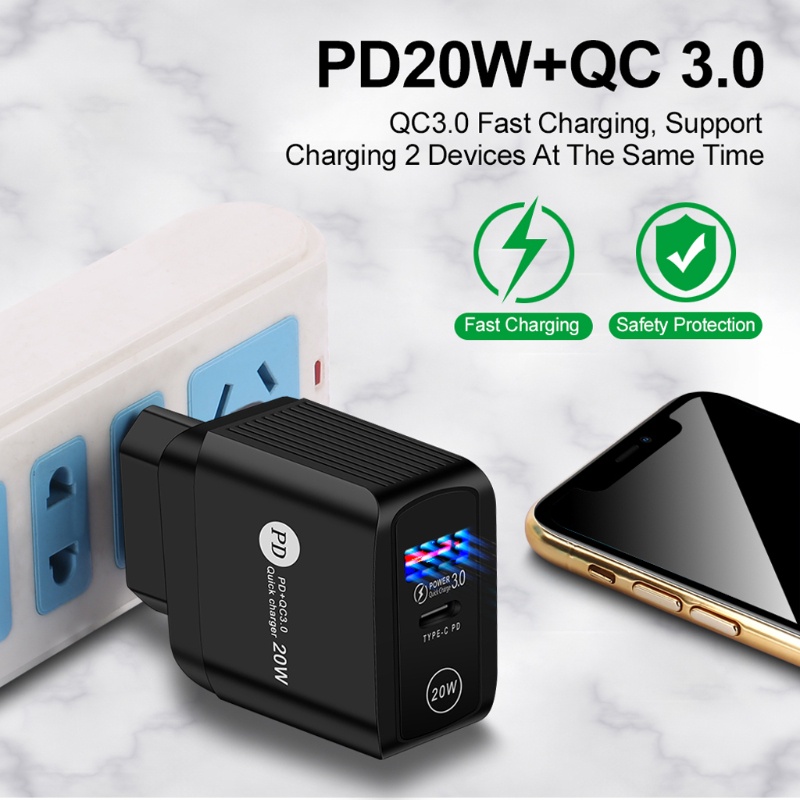 Củ sạc nhanh 3.0 Pd Usb 20w Type C cho điện thoại