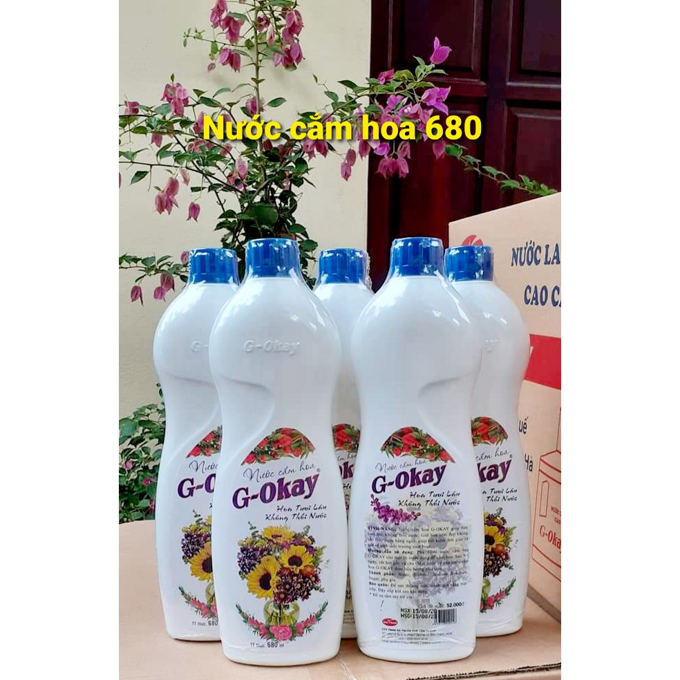 NƯỚC CẮM HOA G-Okay 680ml GIỮ HOA TƯƠI LÂU, DƯỠNG HOA LÂU TÀN