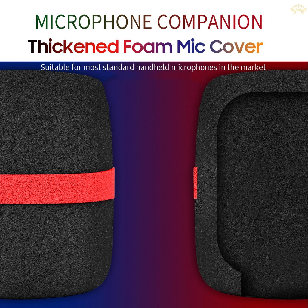 Set 5 Vỏ Xốp Dày Bọc Micro Cầm Tay Chắn Gió Nhiều Màu Sắc Cho Karaoke DJ Sân Khấu