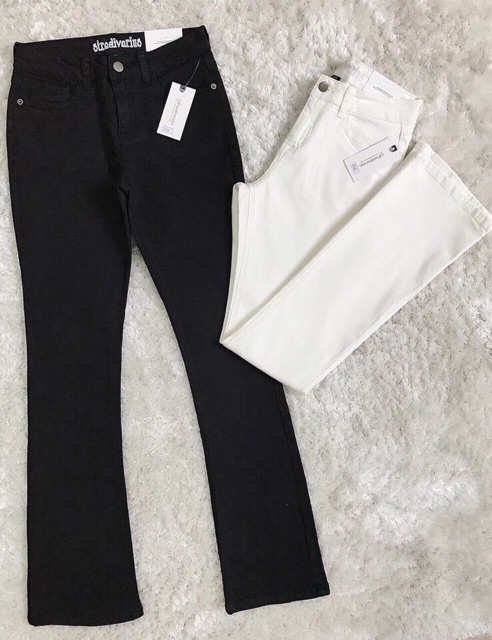 Quần jeans ống loe xuất khẩu co giãn