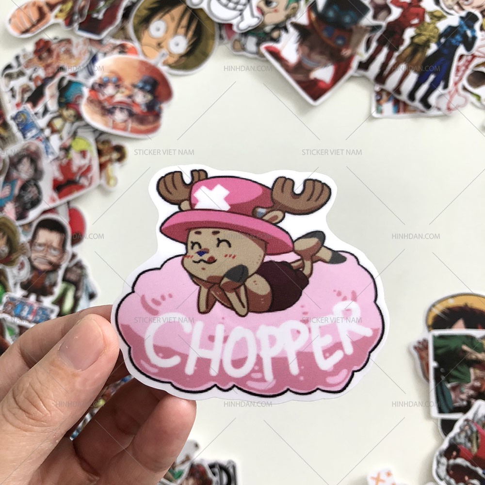 Sticker ONE PIECE - ĐẢO HẢI TẶC Chống Nước Dán Trang Trí Va Li, Xe, Laptop, Nón Bảo Hiểm, Đàn Guitar