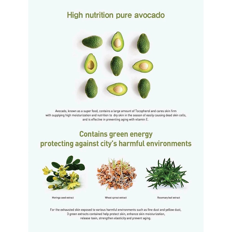 Combo 5 Mặt Nạ giúp cấp ẩm sâu, chống lão hoá da JM Solution Water Luminous Avocado Oil Ampoule Mask 35ml x 5