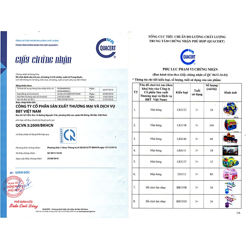 Nhà bóng trẻ em cho bé BBT Global HF002-A