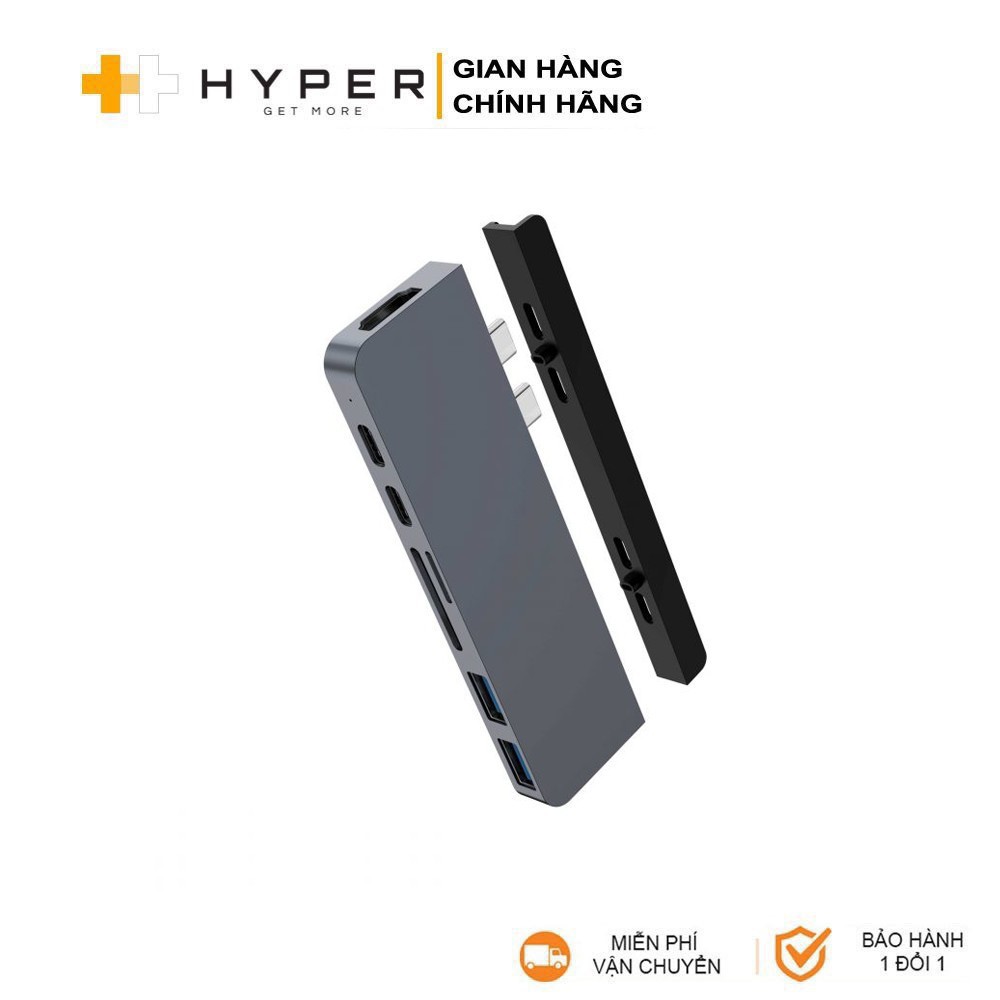 Cáp Chuyển HyperDrive USB-C to 4k60Hz Hdmi, Mini Displayport For iPad Pro, Macbook (HD319B)